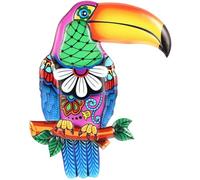 Pendentif Toucan en Fer Peint, Décoration Murale D’oiseau, Art Décoratif | Usage Intérieur et Extérieur, Design Réaliste et Créatif, Ornement Mural au Rendu Soigné
