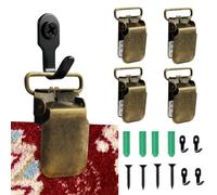 Pendentifs muraux pour courtepointe - 4 pièces vintage bronze clips d'affichage
