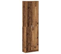 Penderie avec étagère en bois recyclé 55 x 25 x 189 cm, pour chambre à coucher, moderne, espace de rangement avec 5 étagères et 2 portes, rangement pratique pour garde-robe et dressing