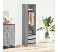 Penderie avec tiroirs, en bois Sonoma, 50 x 50 x 200 cm, compacte, avec tringle à vêtements, espace de rangement, moderne et système de rangement pour chambre à coucher