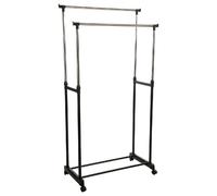 Penderie double portant mobile - 84 x H. 96/170 cm