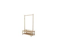 Penderie en bambou beige, haut, avec rangement, 2 étagères - Bloomingville, Christianna - 60x35x130 cm