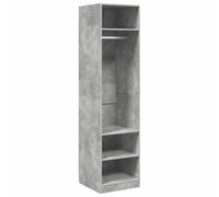 Penderie en bois dérivé du bois, 50 x 50 x 200 cm, avec tringle à vêtements, 3 compartiments, pour chambre à coucher et couloir, rangement compact et système de rangement moderne