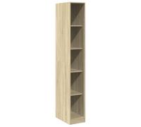 Penderie en chêne Sonoma - 30 x 50 x 200 cm - Compacte - Avec 5 compartiments de rangement moderne et système de rangement - Pour chambre à coucher et chambre d'enfant
