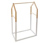 Atmosphera - Portant à vêtements Enfant Maison - Bois et Blanc 60x100 cm
