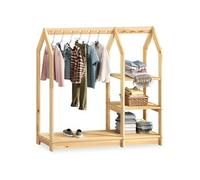 Penderie enfant SALLY H 120 cm en bois massif - Coloris naturel