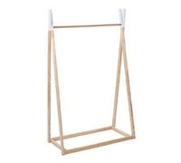 Penderie enfant scandinave blanc et naturel - Dim : L 78 x l 126 x H 38 cm - -