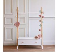 Happy Garden Penderie pour enfant LOU en bois et blanc avec tiroir Style scandinave