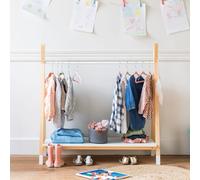 Penderie pour enfant bois et blanche lou