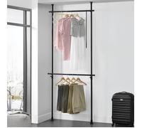 Penderie télescopique Kemi acier laqué 75 -115 cm noir
