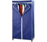 Penderie tissu - WENKO - Air - Bleu - 75x150x50 cm - Avec portant et rangement