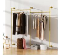 Penderie Vêtements pour Dressing Mural - Portant à Vêtement Industriel Suspendu en Fer - 205x190cm pour Dressing Chambre Magasin