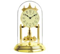 Pendule 400 jours à quartz boules dorées cadran motif floral 22 cm