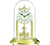Pendule 400 jours cadran blanc colonnes dorées ciselées 30 cm