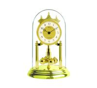 Pendule 400 jours dorée et blanche à sonnerie Westminster 23 cm