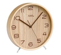 Pendule à poser en bois moderne grand format radio-pilotée couleur : Bois de hêtre