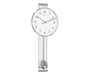 Pendule argentée Mouvement radio - Hermle Modèle : 70981-000871