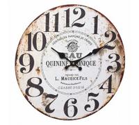 Pendule murale de cuisine vintage effet rouillé