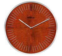 Pendule murale en métal cadran orange rouille couleur : cadran gris