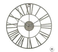 Pendule Murale en métal Vintage Industriel Gris D 36,5 cm - Atmosphera