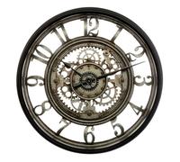 Pendule Murale Mécanique ""Vintage"" 50cm Gris