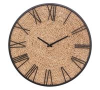 Horloge ""Nico"" paille D50cm - Atmosphera Créateur d'intérieur