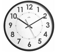 Pendule murale ronde silencieuse noire Couleur : Blanc