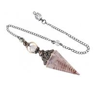 Pendule - Orgonite - Quartz Rose - 6 Facettes - Pierre Naturelle - Mixte