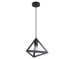 Pendule rétro luminaire suspendu salon plafonnier cage noire éclairage design E27 V-TAC 3832