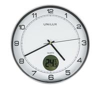 Pendule Unilux Tempus gris métal