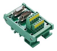 PENGLIN DB9 - Mâle/Femelle - Module d'interface de montage sur rail DIN - RS232 - Série D-Sub 9 broches - Bloc de raccordement - Carte de dérivation