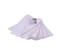 Penguin Home 100% Aspect Lin Serviette de Table en Coton 6-Pièce Set, Complet Blanc