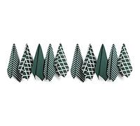 Penguin Home® 100% Torchon en Pur Coton 10-Pièce Set, Vert Chasseur