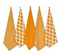 Penguin Home® 100% Torchon en Pur Coton 5-Pièce Set, Ocre