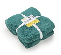 Penguin Home® Couverture Sherpa imprimée | Couleur - Gris Anthracite | Jeté en Microfibre Moelleux Ultra Doux et épais en Peluche pour Une Utilisation en Toutes Saisons|Taille - 130 x 180 cm |