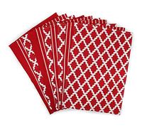 Penguin Home® - Ensemble de 10 Serviettes en Coton 100% Coton - Doux - Durable - Modèle élégant avec Plusieurs Motifs - Lavable en Machine - 65 x 45 cm