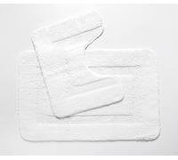 Penguin Home Ensemble Tapis de Bain et Contour 100% micropolyester, Blanc, boîte 50 x 80 et 50 x 40 cm