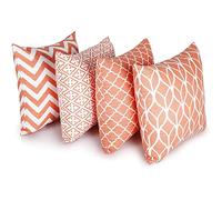 Penguin Home Housse de Coussin, Cotton, Corail, 45x45 Cm
