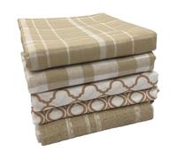 Penguin Home Lot de 5 torchons de Cuisine 100% Pur Coton, Doux et durables, lavables en Machine, 65 x 45 cm, Beige