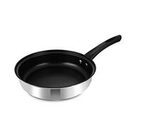 Penguin Home - Poêle À Revêtement Anti-adhérent Avec Couvercle, Compatible Avec L'Induction, En Acier Inoxydable Poli - 24 cm, 2.3 L