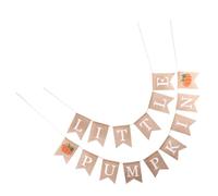 PENIKOKO Bannière Suspendue Citrouille en Lin pour Décoration Thanksgiving Intérieur et Extérieur, 1 Set de Drapeau Décoratif Festif Automnal