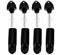 PENIKOKO Ensemble 8 Pcs Brosses de Nettoyage pour Robinets de Fûts de Bière 4 Housses Anti-éclaboussures en Caoutchouc Noir, Accessoires pour Entretien Tireuse Bière, Usage Domestique