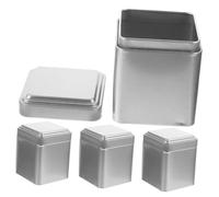 PENIKOKO Lot De 4 Boîtes à Thé Hermétiques En Métal Argenté Boîtes De Rangement 50 g Pour Bonbons, Café Et Épices Adaptées La Maison Bureau