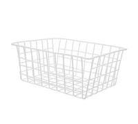 PENIKOKO Panier de Rangement pour Congélateur en Acier Blanc, Léger et Alimentaire, pour Fruits et Encas, la Cuisine et Réfrigérateur