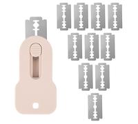 Penitue Outil à Scarifier La Pâte à Pain et 10 Lames de Rasoir, Outil Magnétique en Acier Inoxydable pour La Fabrication Du Pain Au Levain Scarificateur Extractible (Rose)