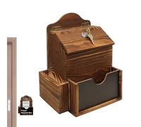 Penlimly Boîte à Suggestions avec Fente,Urne de Vote - Boîte aux Lettres Verrouillable en Bois à 2 Fentes pour Collecte de Messages Bureau Enseignant Ferme Restaurant Église Mariage | pour Enseignants