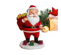 Penlimly Figurines de Père Noël | Décoration De Noël avec Éclairage - Sculpture de Santa Claus en Résine pour Bibliothèque - pour Intérieur, Manteau de Cheminée, Étagère, Fêtes, Nouvel an,