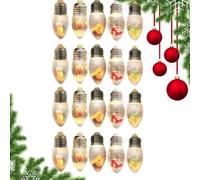 Penlimly Guirlande Lumineuse pour Arbre de Noël Intérieur Fonctionne sur Piles | Luminaire Féerique avec Bulbes Globe Neigeux | Décoration Vintage pour Fête Mariage Intérieur Extérieur Fenêtre Jardin