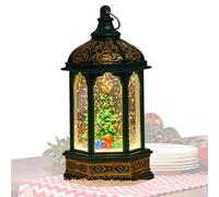 Penlimly Lanterne Boule à Neige de Noël, Lanterne Boule à Neige avec Eau Tourbillonnante, Décoration Fêtée Illuminée pour Maison Activités Bureau Fêtes Rassemblement Festivités