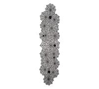Penlimly Nappe De Table Dentelle,Nappe Courte Dentelle Noire Toile d'Araignée - Tapis de Foyer pour Décorations Maison Fêtes Thème Effrayant